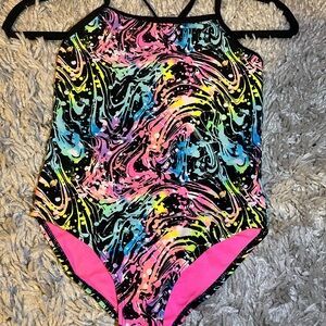 Wonder Nation Multicolor Swirl Kids Swimsuit